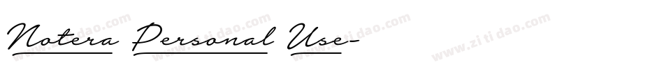 Notera Personal Use字体转换